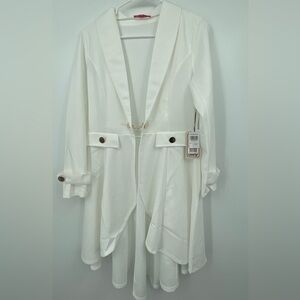 Women’s Cardigan Duster Long Sleeve Jacket Sz M NWT blazer romantic